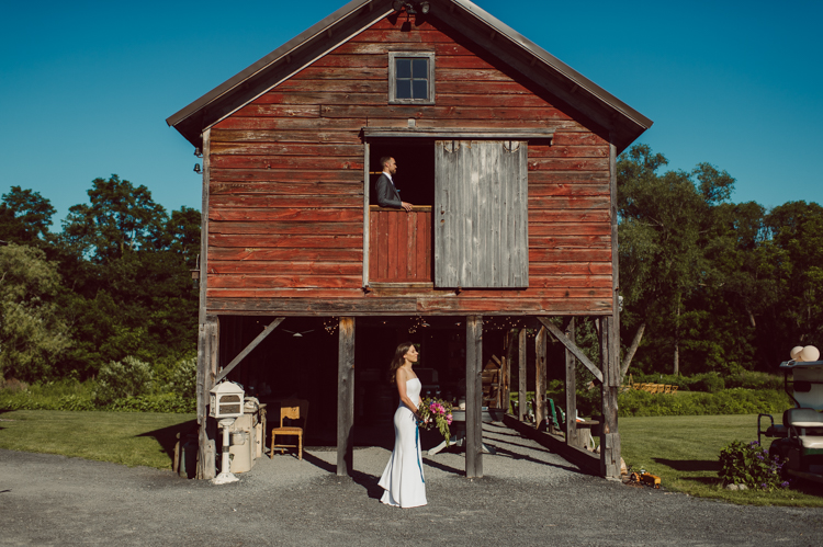 Picturesque fields, hills filled my view up to Owls Hoot Barn in West Coxsackie NY for Sam and Danny's wedding. The open fields, trees and nature made 2.5 hrs of drive so pleasant on this Sunday afternoon. I walked out of the car with view of Owls Hoot Barn, green grass, teal blue airstream, friends playing field games I knew I've already fell in love with this rustic Owls Hoot Barn. Sam and Danny ditched their original wedding plan and chose to have a smaller wedding at quiet Owls Hoot Barn in West Coxsackie NY, nestled in the foothills of the Catskill Mountains. Hudson, Catskill, and Athens. Owls Hoot Barn with it's picture perfect fairytale like backdrop, Sam and Danny signed their Ketubah, walked down the aisle together as husband and wife, danced, laughed, cried. When you thought this perfect Owls Hoot Barn wedding day couldn't get any better, Sam and Danny surprised everyone with an ice cream truck. One chocolate & one vanilla, this perfect pair ended the evening w a sweet kiss. A small wedding filled with closest friends and family in a quiet secluded wedding venue celebrating together the entire weekend. Sam and Danny's Rustic Owls Hoot Barn West Coxsackie NY wedding photographed by Karis | Hey Karis.